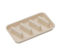Support à tacos en silicone, 3 compartiments, pour taco, convient pour l'extérieur, design spacieux mesurant environ 28,5 x 16,5 cm (blanc)