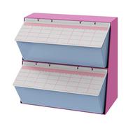 Support à thé à 2 niveaux avec couvercle pour cuisine, garde-manger, bureau, 27 x 12 x 25 cm - Rose rouge bleu
