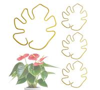 Support à tige végétale | Ensemble de 4 supports d'escalade pour Monstera, hortensias, tomates, roses anneaux treillis domestiques et jardin utilisent des clips en aluminium durables de fleurs