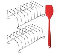 Support À Toast 2 Pièces, Spatule En Silicone 1 Pièce, Grille À Pain En Acier Inoxydable, Support De Stockage De Pain, Support À Pain Tranché
