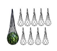 Support À Treillis pour Pastèques Sacs en Filet Pliable avec Crochets | Lot de 10 Filets de Jardin pour Culture Potagère Extérieur Ferme Pelouse