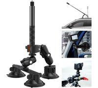 Support À Triple Ventouse Et Pince Avec Perche À Selfie De 118 Cm, Support De Voiture Pour Troisième Personne Pour Gopro Akaso Xilecam Sjcam Wolfang Apexcam Insta360 Dji Caméra D'A[Gopro1063]