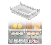 Support à œufs à tiroirs pour réfrigérateur，roulement automatique | Porte-œufs suspendu sous étagère, 18 œufs, pour œufs de poule et de cane(3pack)