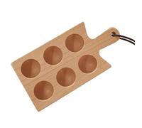 Support à œufs pour plan de travail - Plateau organisateur de grille en bois 6, support de rangement portable pour réfrigérateur à œufs, support de lanière de poignée | Assiette réglable pour bonbons