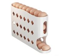 Support à œufs pour réfrigérateur avec fonction de roulement automatique - Peut contenir 30 œufs - Économie d'espace - Construction en plastique robuste - Design moderne bicolore - Prêt à l'emploi (1)