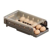 Support à œufs pour réfrigérateur, peut contenir 7 à 14 œufs, peu encombrant, en polypropylène et polycarbonate de qualité supérieure, design empilable, à monter soi-même, bac à œufs (D)