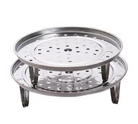 Support à vapeur, 2 pièces support à vapeur rond en acier inoxydable avec pieds amovibles pour autocuiseur instantané, panier multifonctionnel de 9, 5/10, 2 pouces