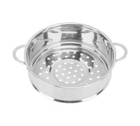 Support à vapeur, grille de cuisson à la vapeur de 7,6 x 2,6 pouces, panier d'égouttage à double oreille en acier inoxydable, récipient rond de stockage des aliments avec poignée (Argent)
