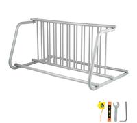 VEVOR 10 supports porte-vélos au sol, 150 cm de longueur, porte-vélos tout en acier, capacité de 10 vélos, support de rangement double face pour garages, rues, cours, événements de vélo