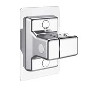 Support à Ventouse Argenté pour Pommeau de Douche - Sans Perforation, Réglable, de Rechange