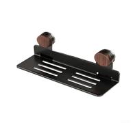 Support à ventouse en noyer avec forte adhérence sous vide pour salle de bain et cuisine, avec cadre résistant à la rouille et fond ouvert pour le drainage (40 cm)