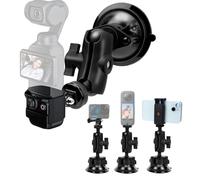 Support à Ventouse pour DJI Osmo Pocket 3 avec Bras Magique à tête sphérique, Accessoire de Pocket3 Caméra d'action, Adaptateur d'extension Support Multifonction avec Verrouillage à Dégagement Rapide