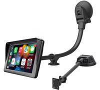 Support à Ventouse pour Écran Carplay avec 11,8"" Bras Long de Bras en Alliage d'aluminium Réglable à 360°, Support Solide pour Pare Brise et Tableau de Bord avec 78mm Disque Adhésif Puissant