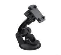 Support à ventouse pour pare-brise pour moniteurs de caméra de recul de 4,3" et 5" - Support GPS en ABS réglable avec deux ventouses de 68 mm, noir mat