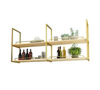 Support à verres à vin suspendu au plafond doré, support à vin mural étagères flottantes pour boissons alcoolisées, étagères créatives pour plantes support pour pot de fleurs étagère de rangement(140x