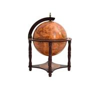vidaXL Support à vin bar en forme de globe Marron Bois d'eucalyptus massif