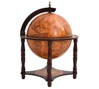 Vidaxl Support À Vin Bar Forme Globe Marron Bois D'eucalyptus Massif Marron