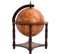 vidaXL Support à vin bar en forme de globe Marron Bois d'eucalyptus massif