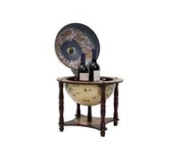vidaXL Support à vin bar forme globe Marron Bois d'eucalyptus massif Brun G