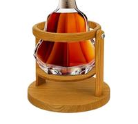 Support à vin en bois - Porte-bouteille d'alcool pivotant à 180°, présentoir verseur décoratif, élégant support à whisky pour cocktail | Comptoir de boissons d'hôtel de bureau de restaurant de rassemb