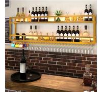Support à vin Mural en métal, Porte-Bouteille Vintage pour Bar et Cuisine, étagère à vin élégante, Parfaite pour Les Restaurants et la décoration intérieure, Solution de Rangement Robuste