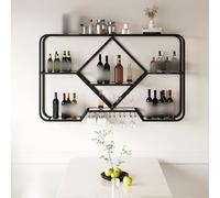 Support à vin Mural LED Étagère d’Affichage Industrielle pour la Maison, Bar, Cuisine et Salle à Manger Porte-nizer de vin Solution de Stockage de Bouteille élégante