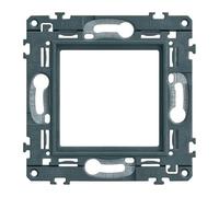 Support à vis Gallery pour 2 modules Systo - Gris foncé RAL 7011 - WXA460 - Hager