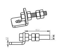 Support à vis M10 logement en étoile 10 CAME YM0146