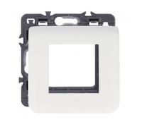 Legrand – Support à vis et plaque Mosaic – simple – blanche