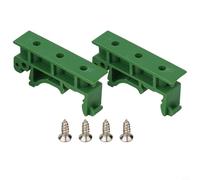 Support adaptateur de montage sur rail DIN PCB pour rails C45 de 35 mm, support de montage en plastique avec clips pour fixation sécurisée de circuit imprimé, 2 supports + 4 vis (vert)