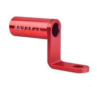Support adaptateur de rétroviseur de moto pour guidon avec construction en aluminium et support de téléphone (rouge)