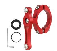 Support adaptateur pour guidon de vélo en alliage d'aluminium pour porte-bouteille d'eau de vélo, siège de conversion de 20 à 35 mm de diamètre (rouge)