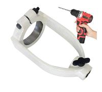Support adaptateur pour perceuse à trou carré - Support de perceuse manuelle en acier inoxydable - Outil facile à installer pour perceuses d'établi et fixations manuelles