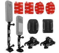 Support adhésif flexible avec bras d'extension Go Pro pour Insta 360 X4 X3 X2 X RS R, kit d'accessoires pour casque GoPro Hero 12 et DJI Osmo