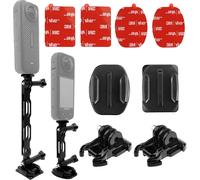 Support adhésif flexible avec bras d'extension Go Pro pour Insta 360 X4 X3 X2 X RS R,kit d'accessoires pour casque compatible avec Go Pro Hero 12 et DJI Osmo Action Caméras