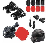 Support Adhésif pour GoPro,Supports de Casque Flexible pour Insta360,Support Gopro Casque Moto,Accessoires Gopro et Insta360,Kit d'Accessoires pour Caméras d'action (12 en 1)