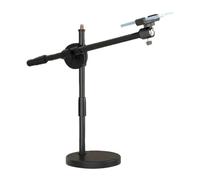 Support aérien pour téléphone : support de bureau pour prise de vue aérienne, lumière pour selfies avec souffle | Bras articulé pour appareil photo, éclairage vidéo LED pour enseignement en ligne