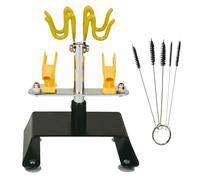 Support Aérographe pour 4 Pistolets Airbrush Rotatif H2 avec Bonus Lot de Brosses de Nettoyage