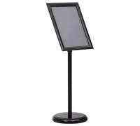 Support affiche A3 sur pied aluminium noir hauteur réglable cadre rotatif lot 1 Noir