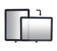Support Affiche A4 rotatif plastique noir pour poteau RMU