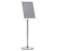 Support affiche A4 sur pied aluminium argent hauteur réglable cadre rotatif lot 1