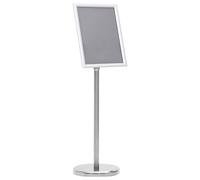 Support affiche A4 sur pied aluminium argent hauteur réglable cadre rotatif lot 1