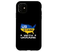 Support américain avec Ukraine USA Support Ukraine Paix Ukrainien Coque pour iPhone 11