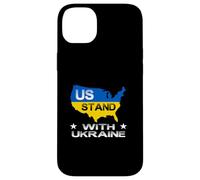 Support américain avec Ukraine USA Support Ukraine Paix Ukrainien Coque pour iPhone 14 Plus