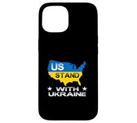 Support américain avec Ukraine USA Support Ukraine Paix Ukrainien Coque pour iPhone 15