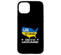 Support américain avec Ukraine USA Support Ukraine Paix Ukrainien Coque pour iPhone 15 Plus