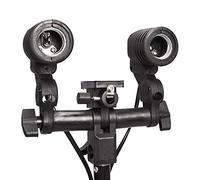 Support Ampoule Douille 2xE27 pour Photo Studio Vidéo Film Flash