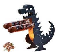 Support amusant pour hot-dog pour grill, barbecue amusant en forme de dinosaure, grille à saucisses pour barbecue pour cuisson en plein air, camping, pique-nique, fête (1 pièce)