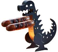 Support amusant pour hot-dog pour grill, dinosaure, saucisses, outil de barbecue, rôtissoire fantaisie en métal pour barbecue, camping, pique-nique, cuisine en plein air et cadeaux de cuisine (1 pièce
