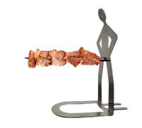 Support amusant pour hot-dog, support à saucisses barbecue, 14 x 20 cm, accessoire de barbecue portable, résistant à la chaleur et facile à nettoyer, support de rôtissage en acier inoxydable pour